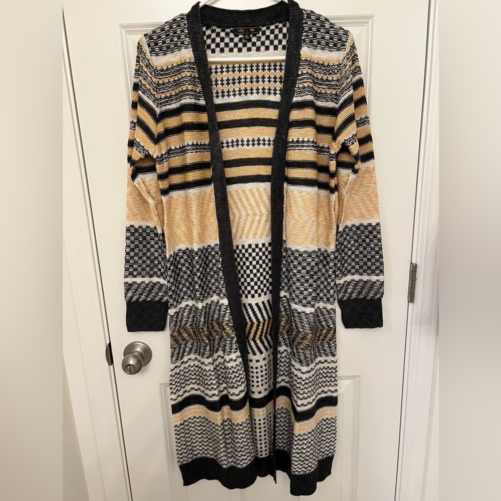 Long sweater cardigan